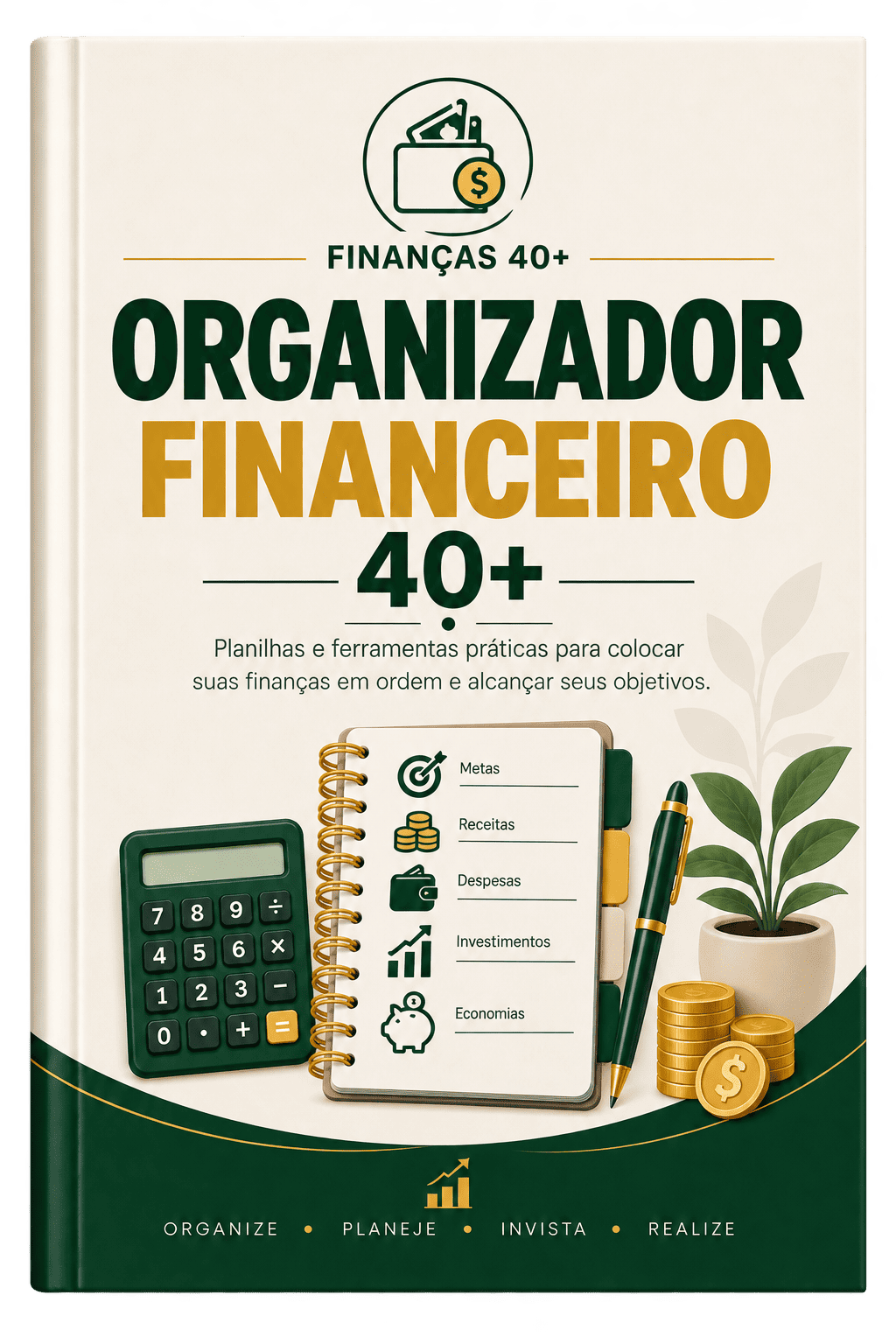 Capa do bônus Organizador Financeiro 40+